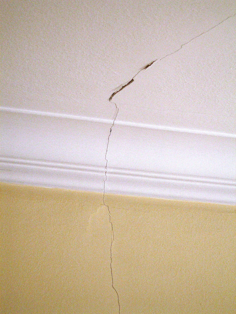 Cracked Sheetrock Due To Foundation Problems